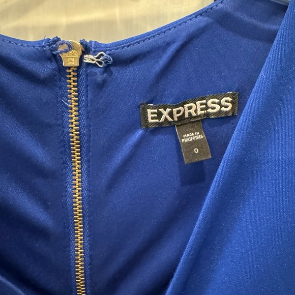 Express Blue Dress With Side Cut Outs - Size 0 - Picture 5 of 7